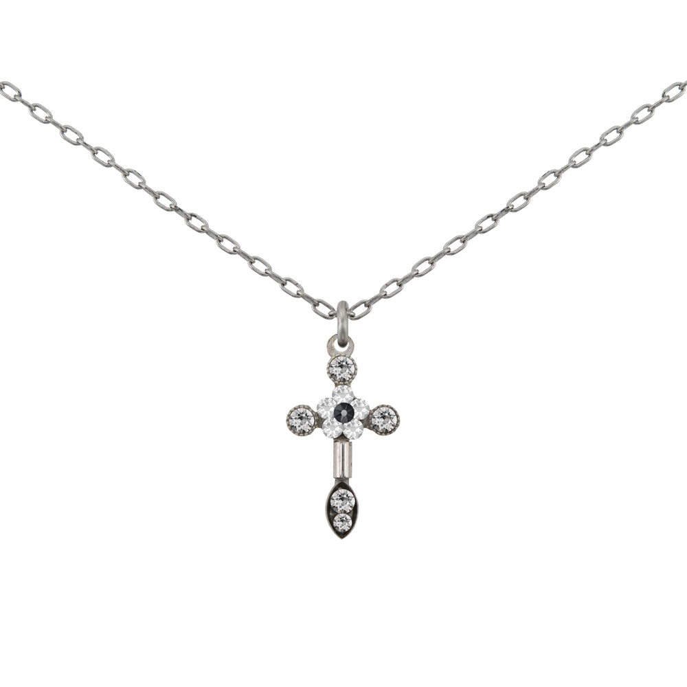 Firefly Jewelry Cross Necklace Miniature Silver