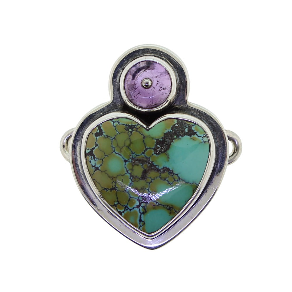 Tabra Chinese Turquoise Amethyst Charm