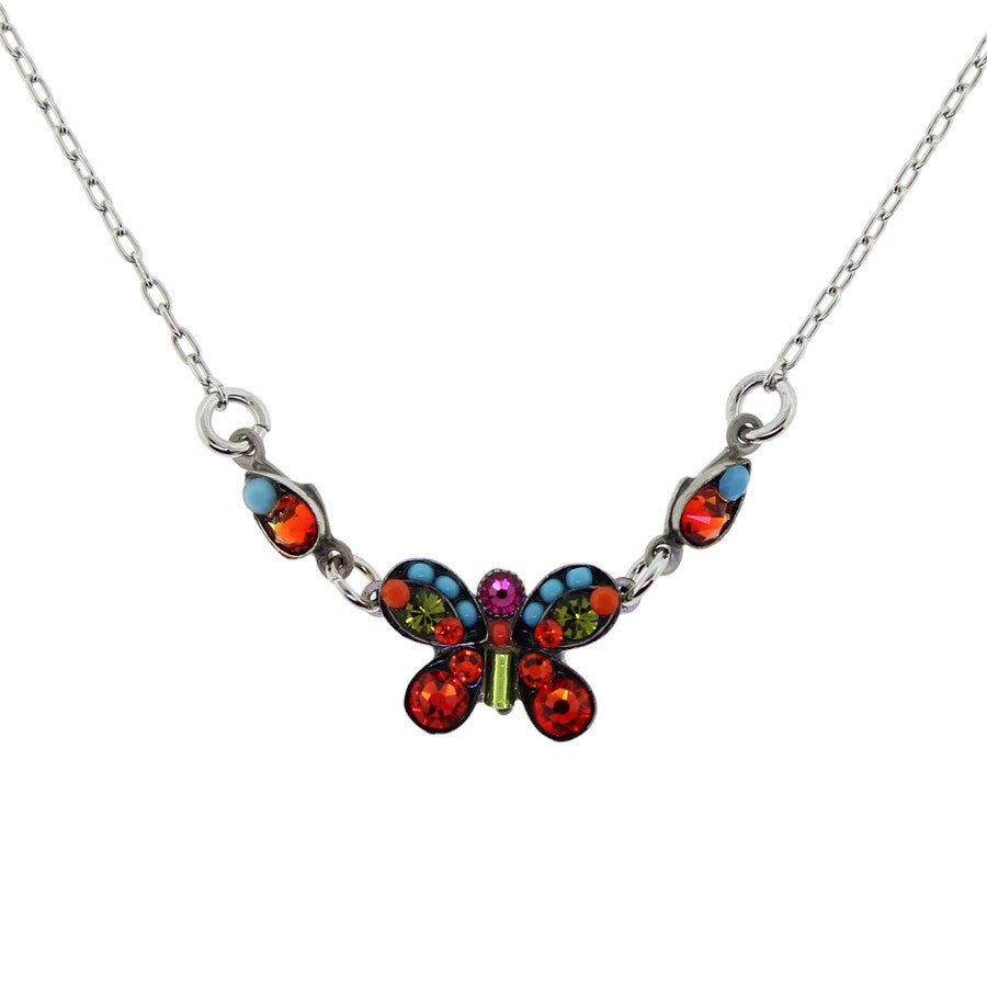 Firefly Jewelry Butterfly Petite Necklace Multicolor