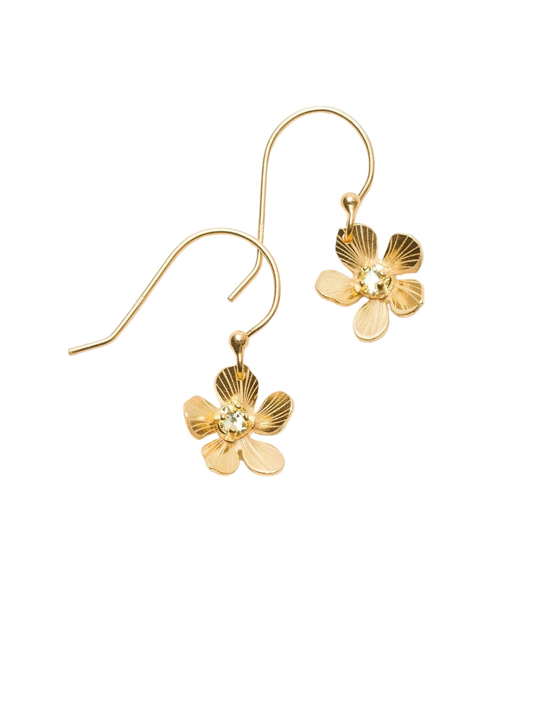 Holly Yashi Petite Plumeria Drop Earrings Gold