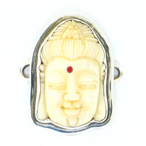 Tabra Bone Carved Buddha Charm