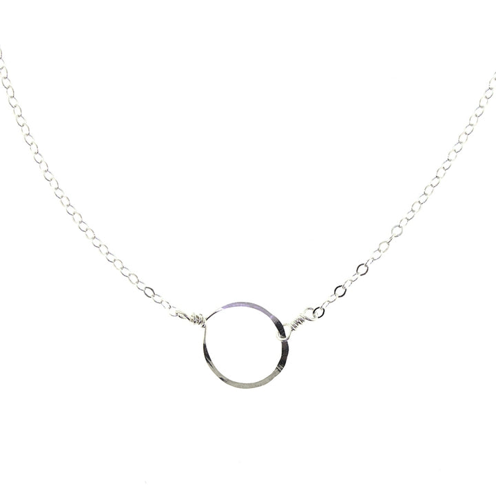 Beth Jewelry Tiny Circle Necklace Sterling Silver
