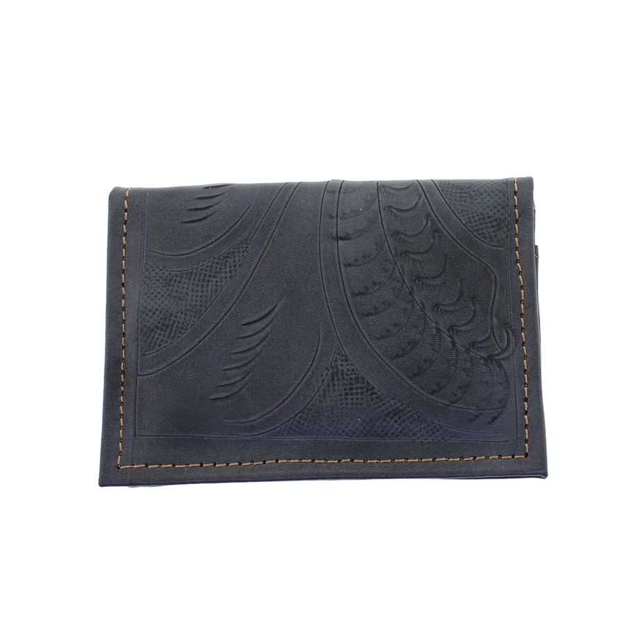 Leaders in Leather Vaquetta Charcoal Card Holder