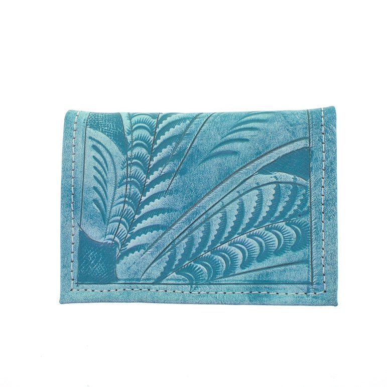 Leaders in Leather Vaquetta Teal Card Holder