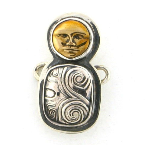 Tabra Bronze Sun God & Polynesian Symbol Charm