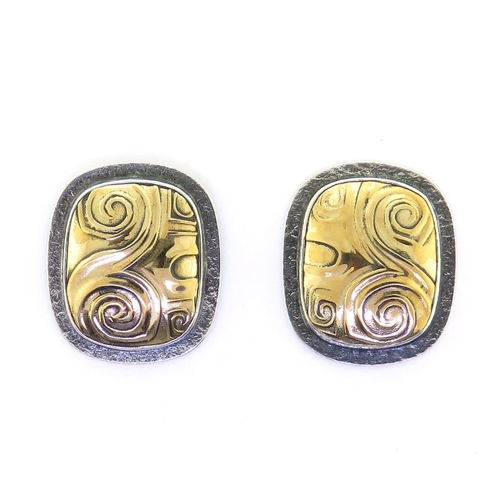 Tabra Bronze Swirl Post Earrings