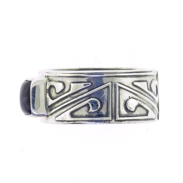 Tabra Amethyst Aztec Rectangle Ring