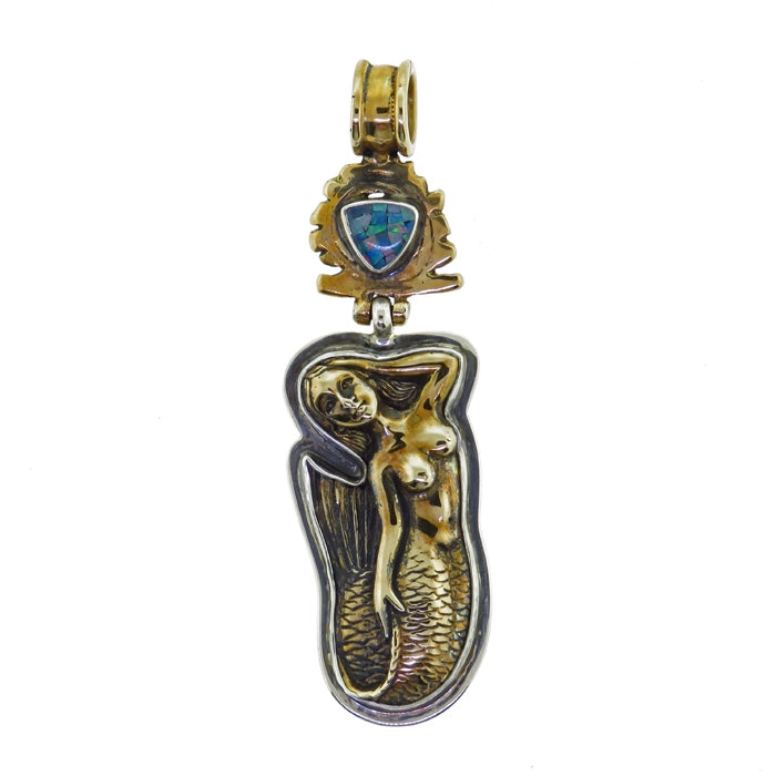 Tabra Bronze Mermaid Opal Pendant