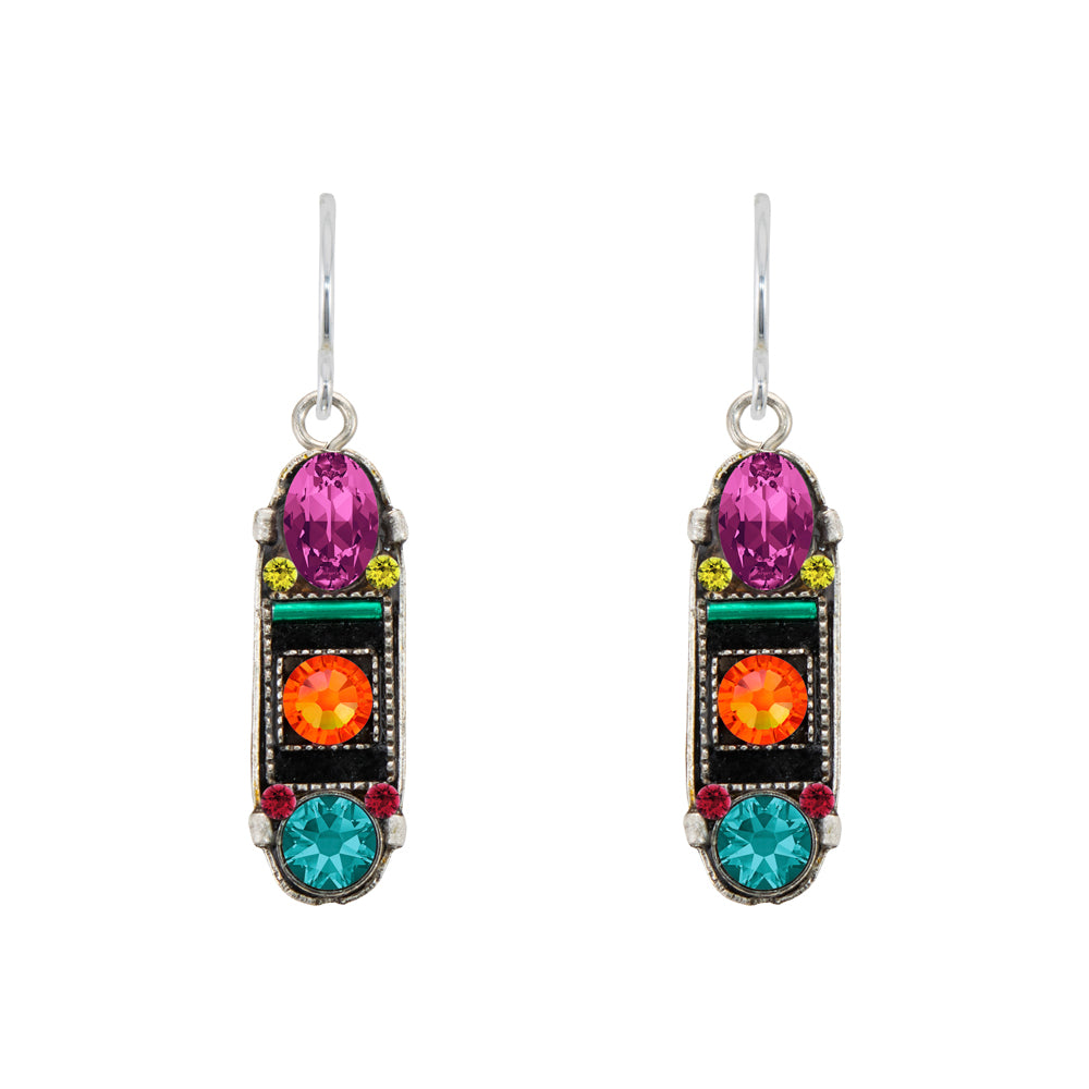 Firefly Jewelry La Dolce Oval Mosaic Earrings Multi Color