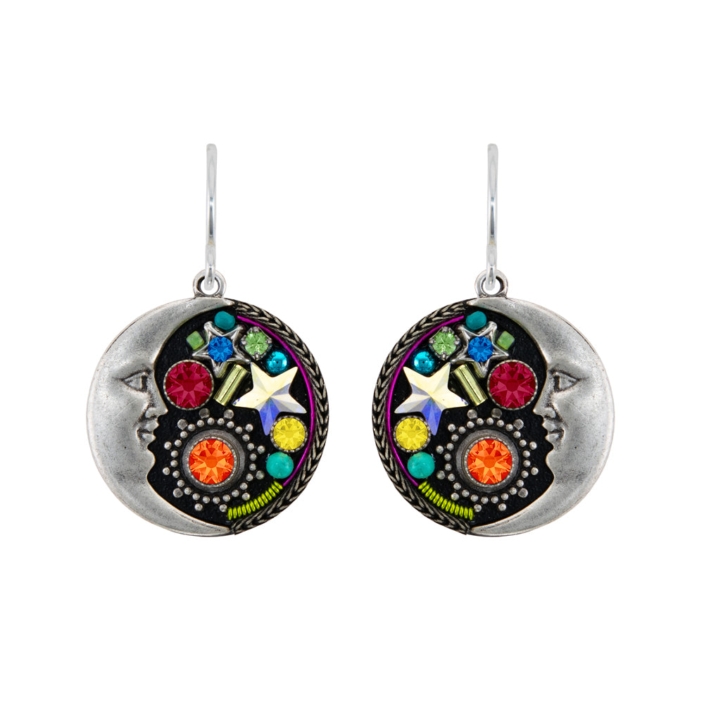 Firefly Jewelry Moon Earrings Multi Color