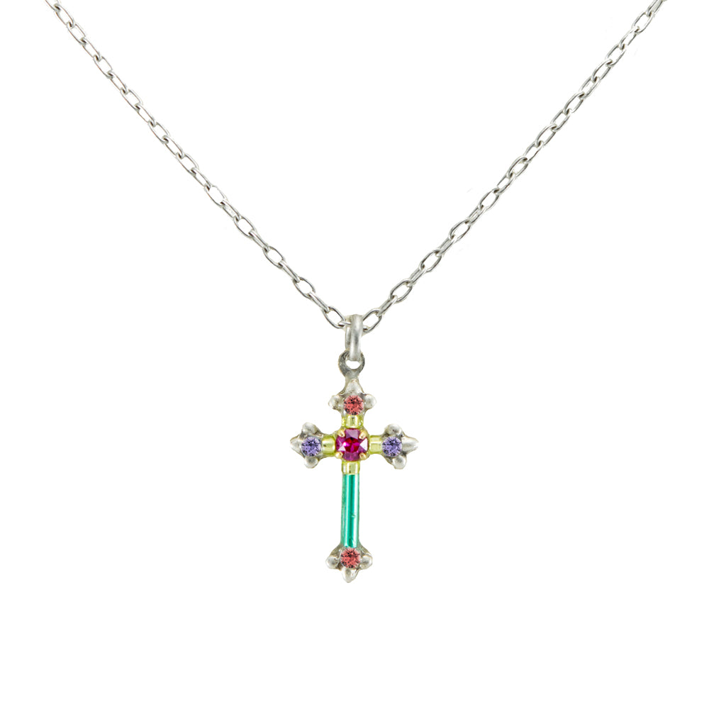 Firefly Jewelry Dainty Cross Necklace Multi Color