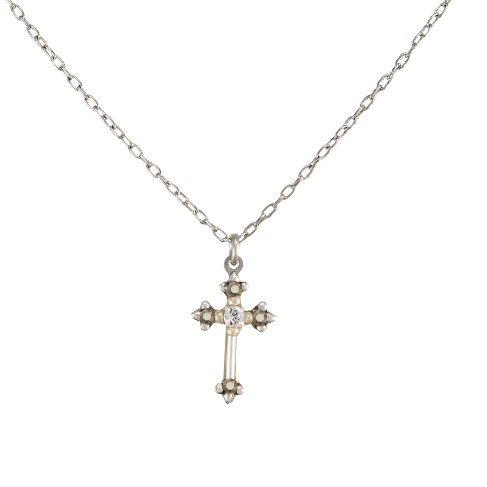 Firefly Jewelry Dainty Cross Necklace Silver
