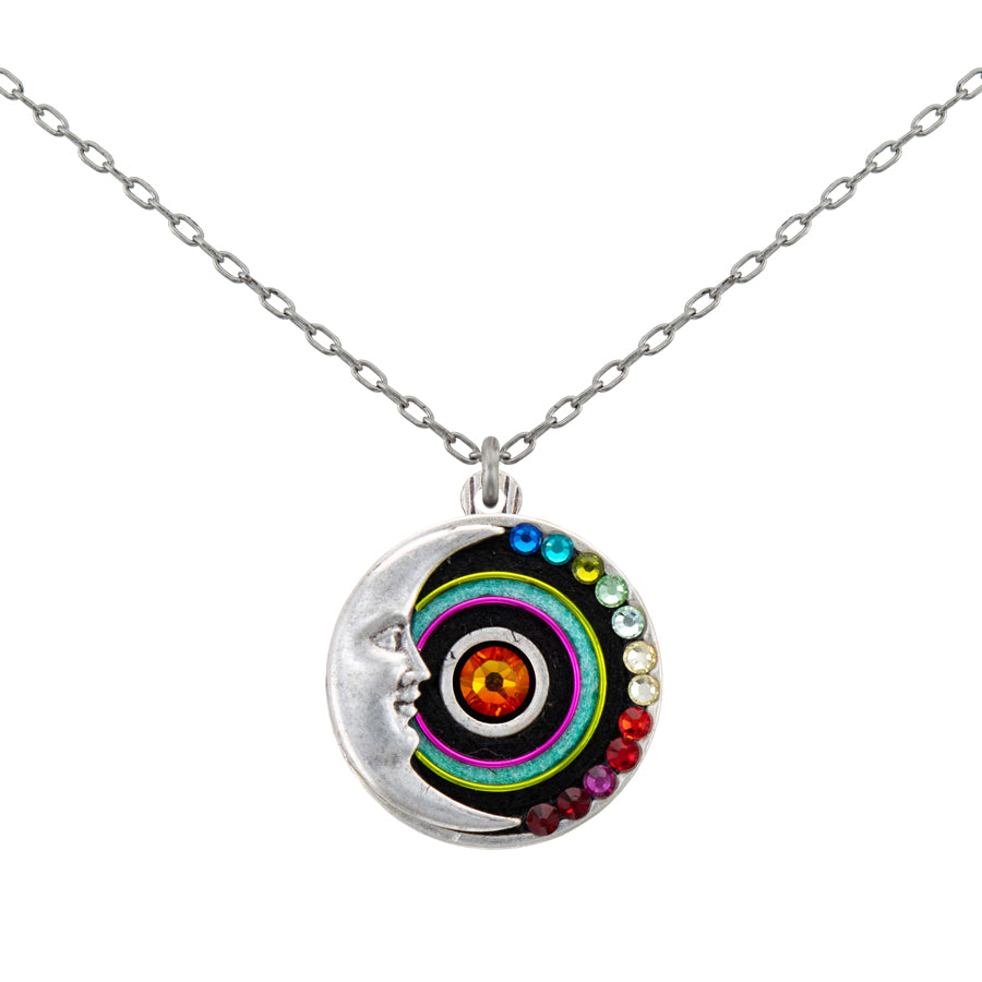 Firefly Jewelry Luna Circular Necklace Multicolor