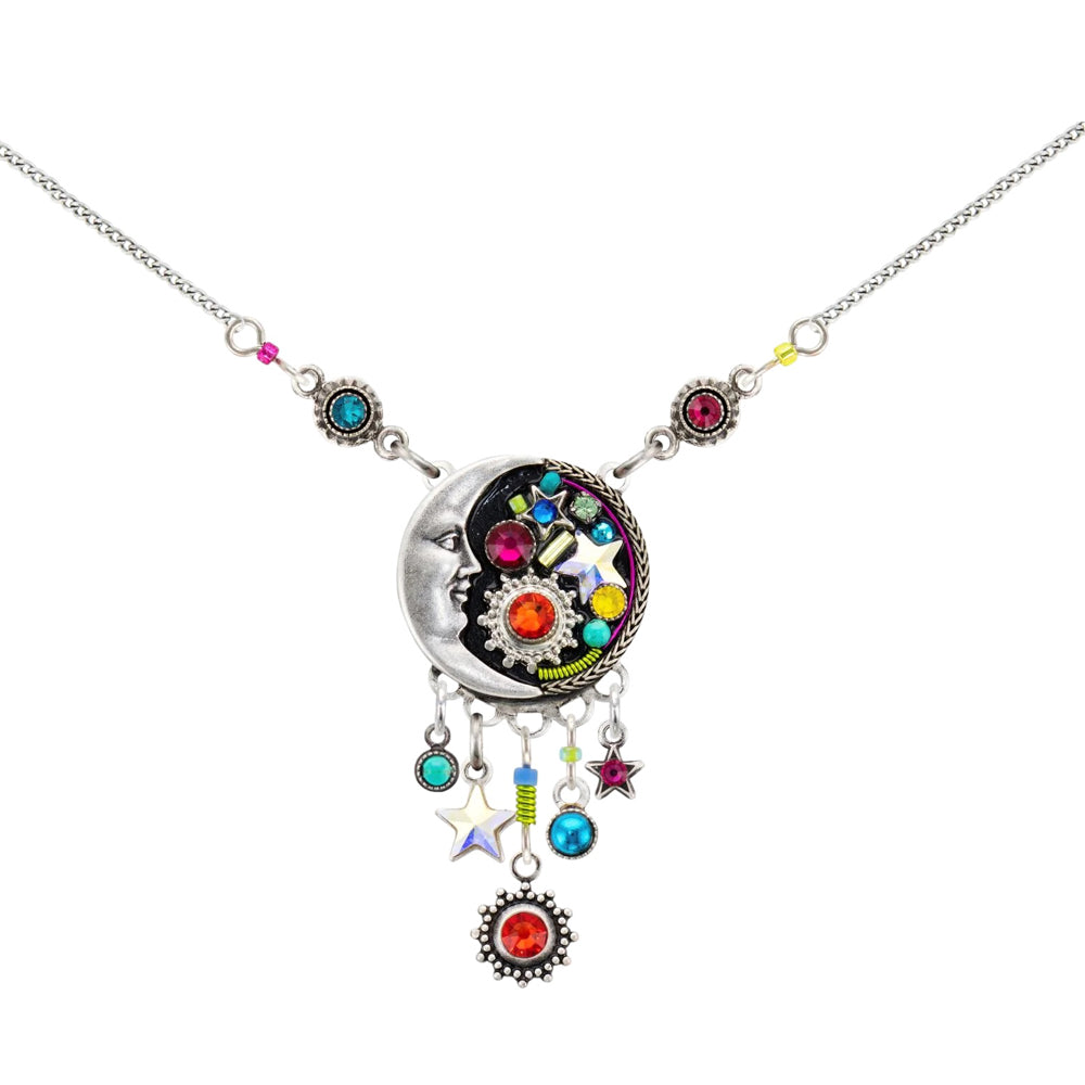 Firefly Jewelry Luna Dangle Necklace Multi Color