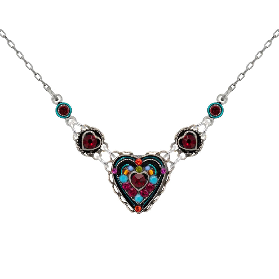 Firefly Jewelry Heart Necklace Multicolor