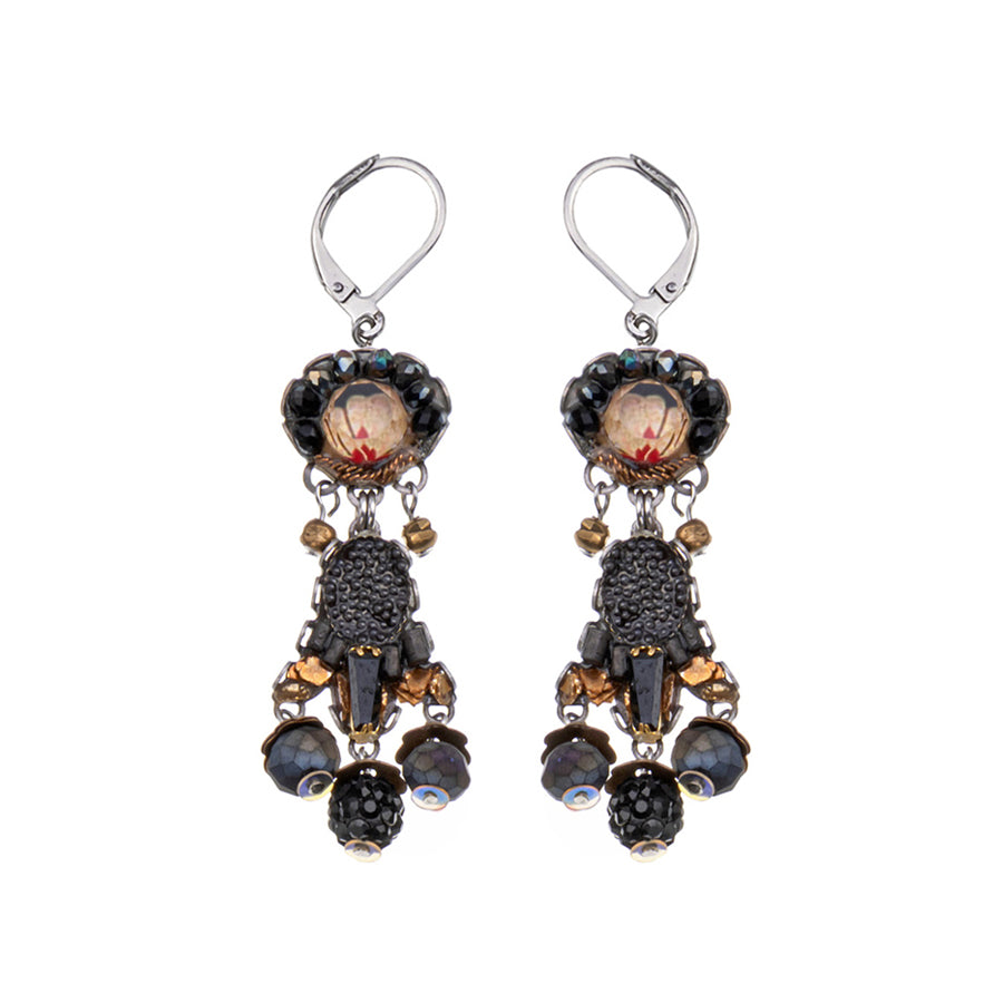 Ayala Bar Obsidian Night Spitha Earrings C2466H