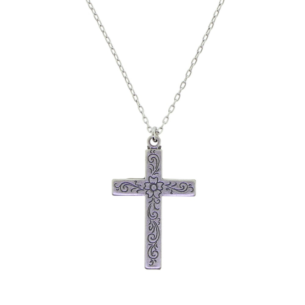 Firefly Jewelry Large Cross Necklace Multicolor
