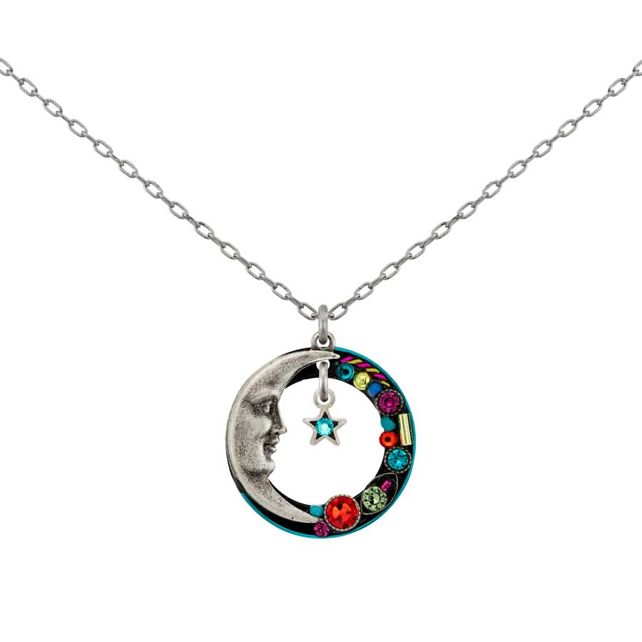 Firefly Jewelry Luna Hoop Necklace Multicolor