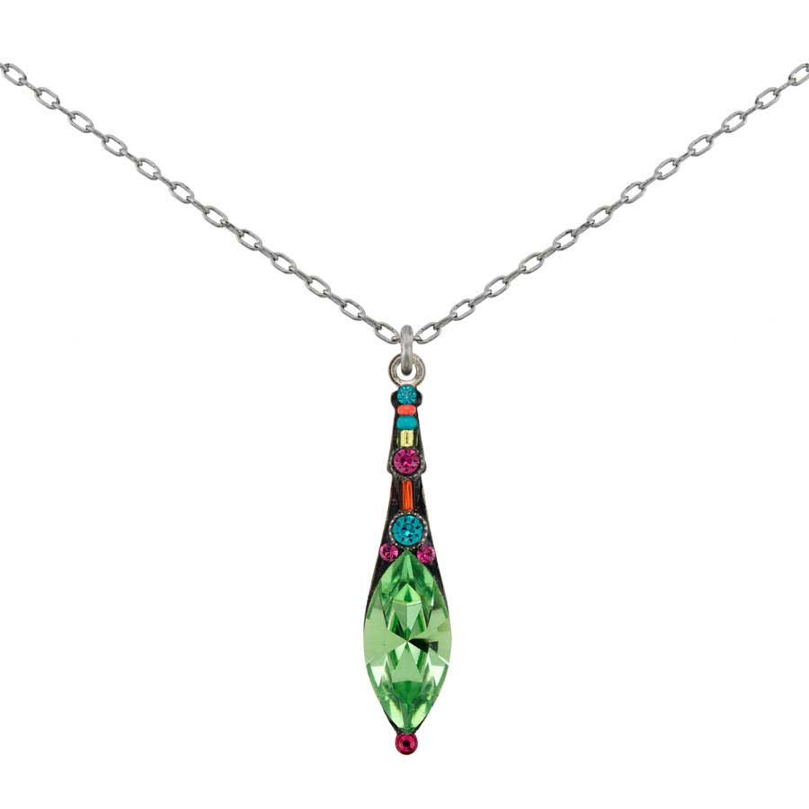 Firefly Jewelry Elongated Drop Necklace Multicolor