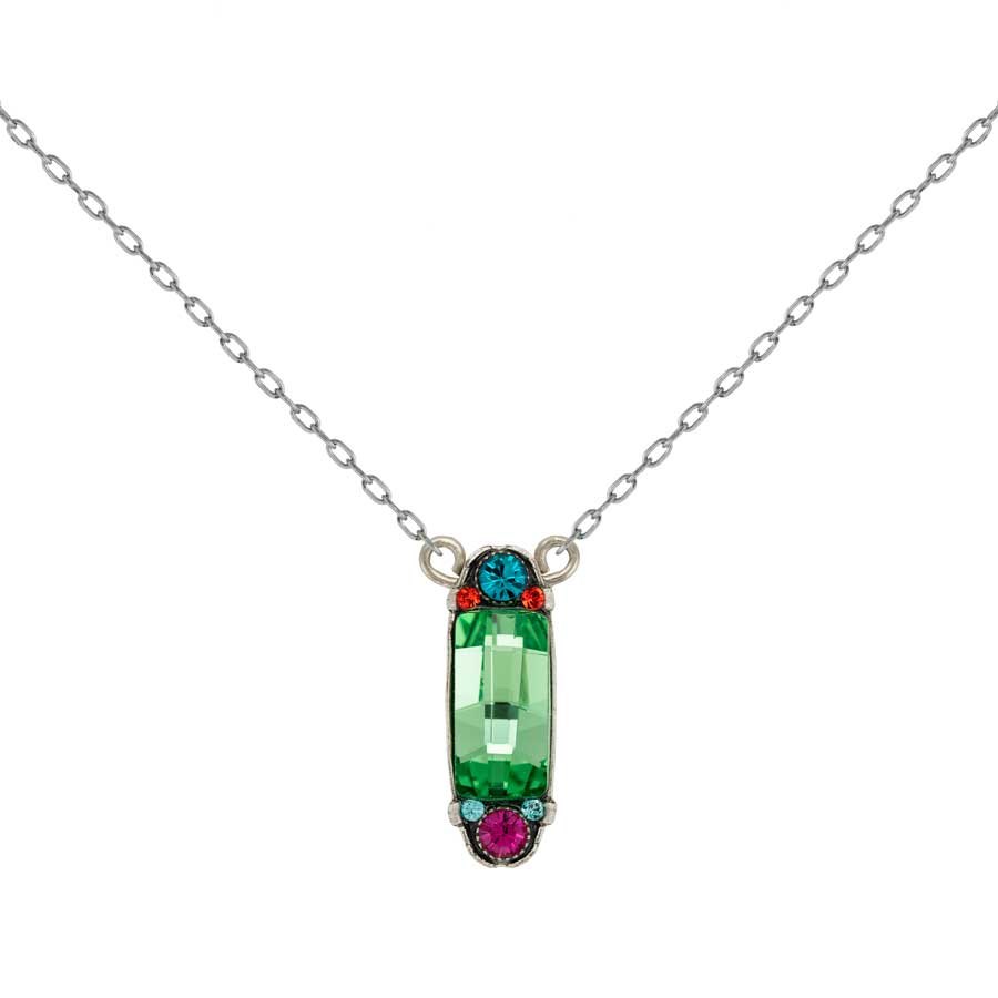 Firefly Jewelry Geometric Long Oval Necklace Multicolor