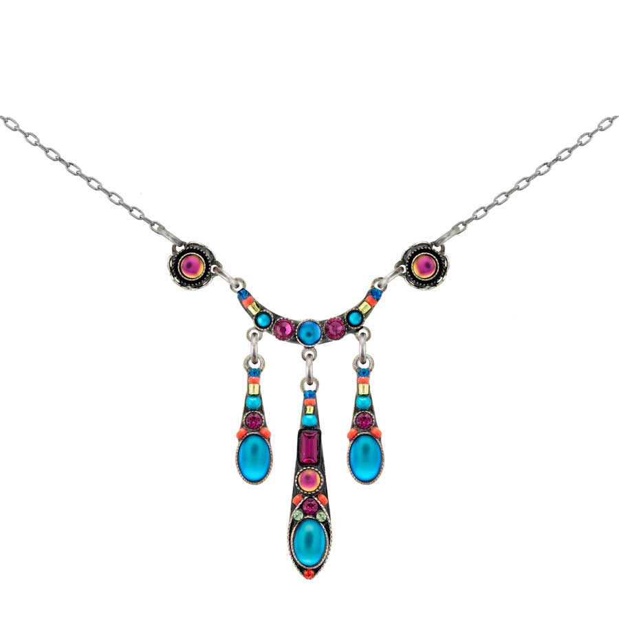 Firefly Jewelry Gazelle Moonlight Three Drop Small Necklace Mix