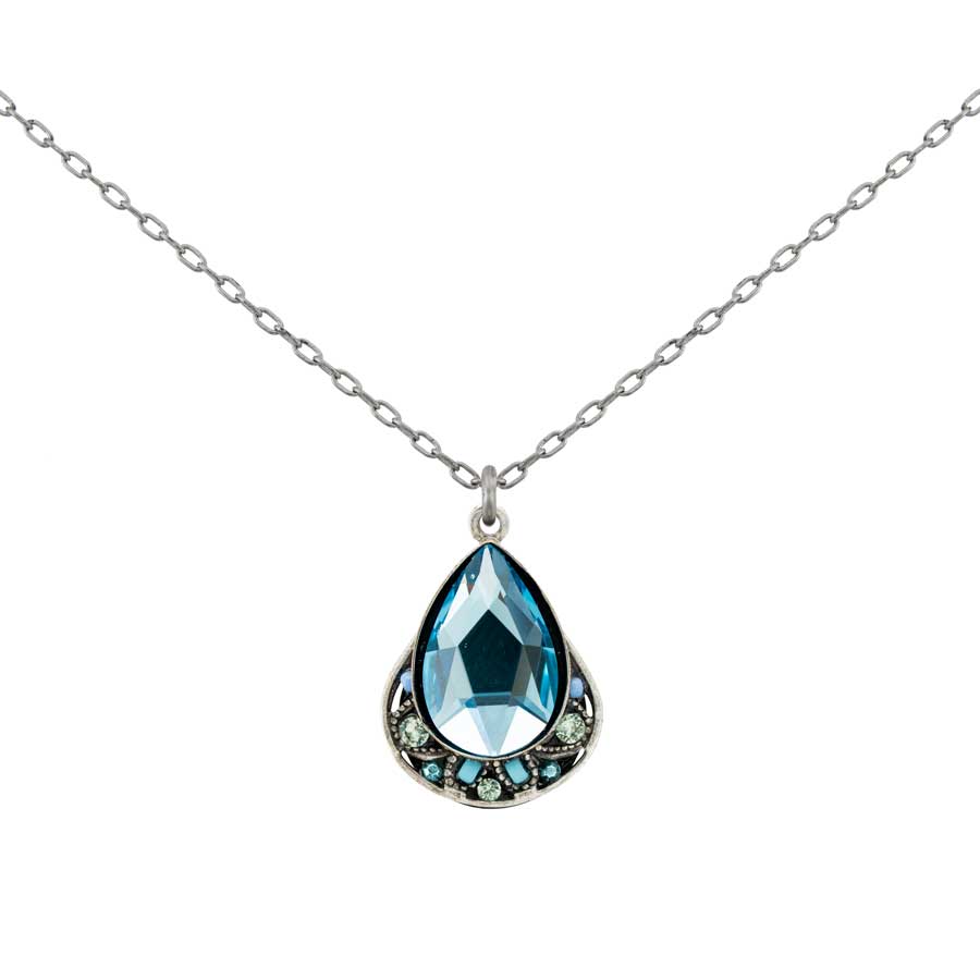 Firefly Jewelry Filigree Simple Drop Necklace Aqua