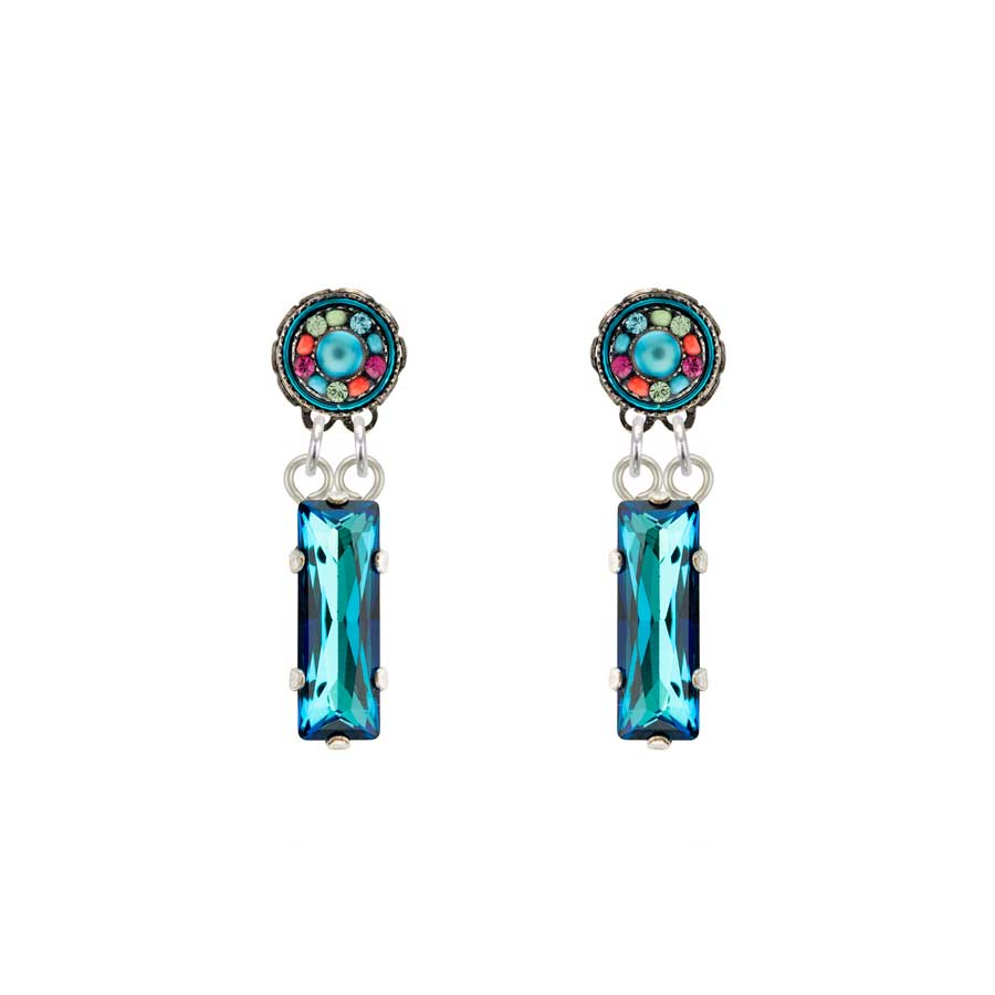 Firefly Jewelry Kensington Rectangle Post Earrings Bermuda Blue