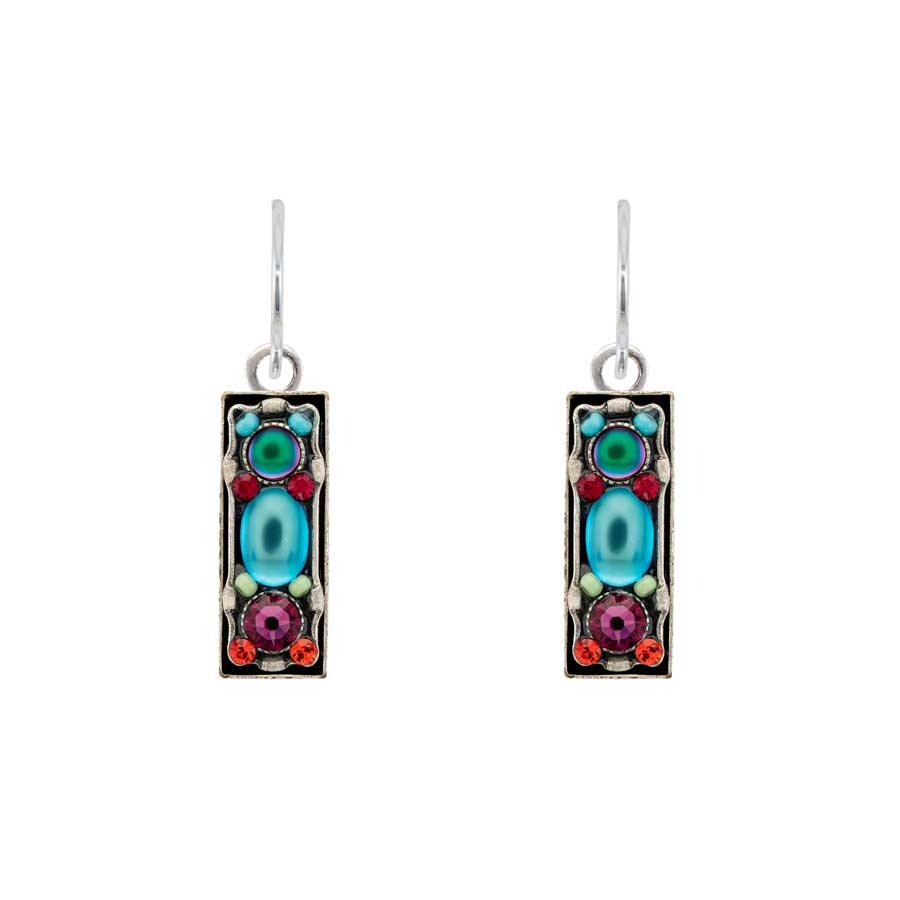 Firefly Jewelry Kensington Rectangle Earrings Bermuda Blue