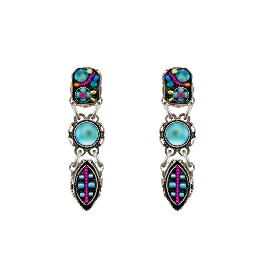 Firefly Jewelry Botanical 3 Tier Post Earrings Multicolor