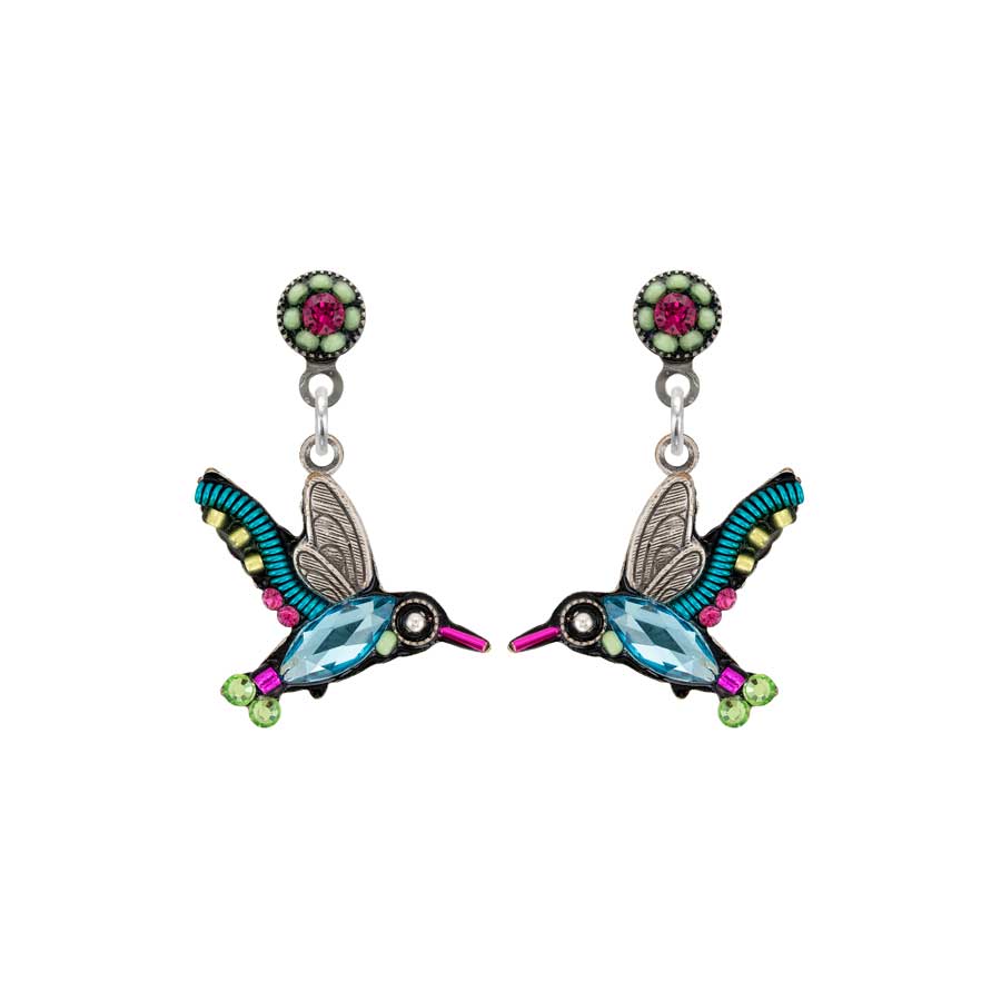 Firefly Jewelry Hummingbird Post Earrings Multicolor