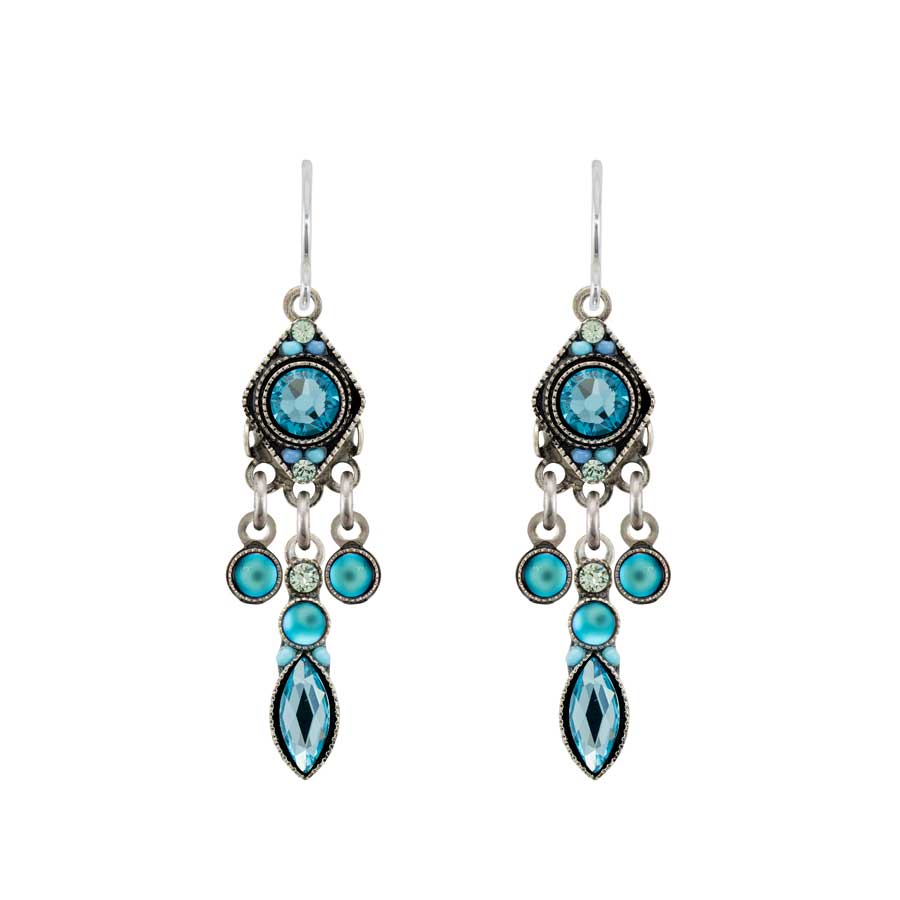 Firefly Jewelry Three Tier Earrings Aqua