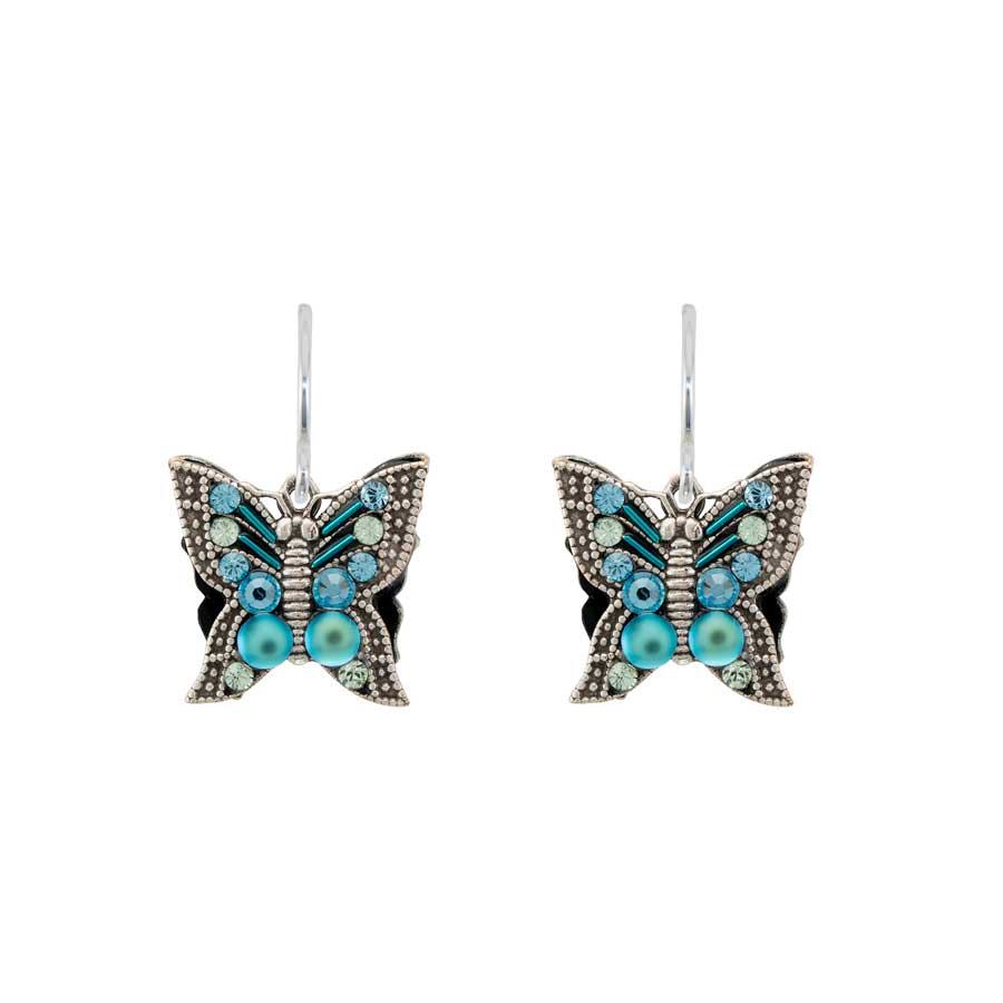 Firefly Jewelry Filigree Butterfly Earrings Aqua