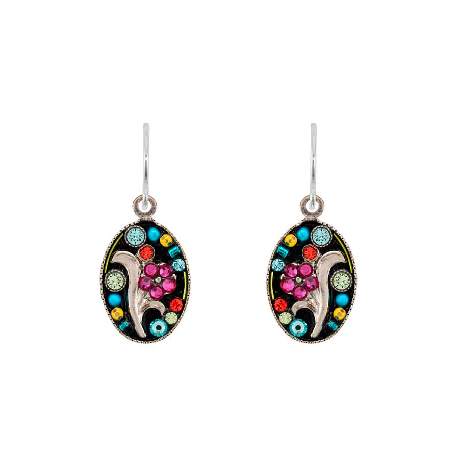Firefly Jewelry Botanical Oval Flower Earrings Multicolor
