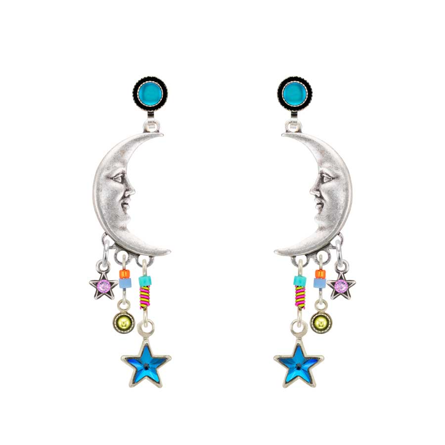 Firefly Jewelry Luna Quarter Moon Earrings Multicolor