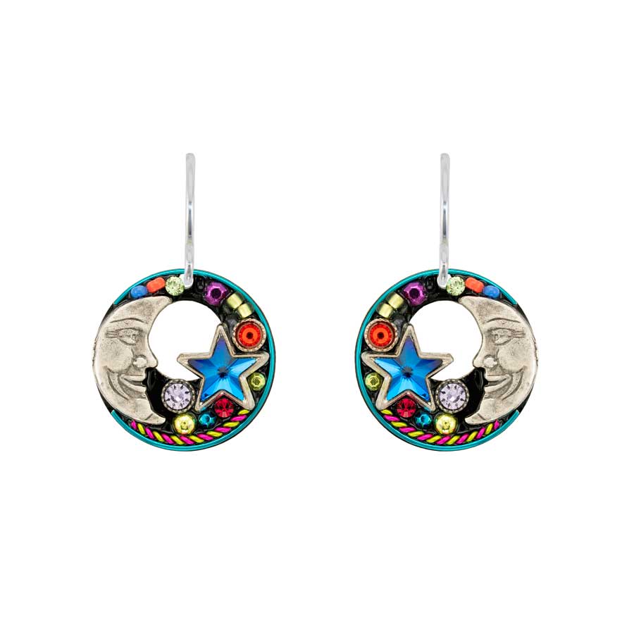 Firefly Jewelry Luna Star Hoop Earrings Multicolor