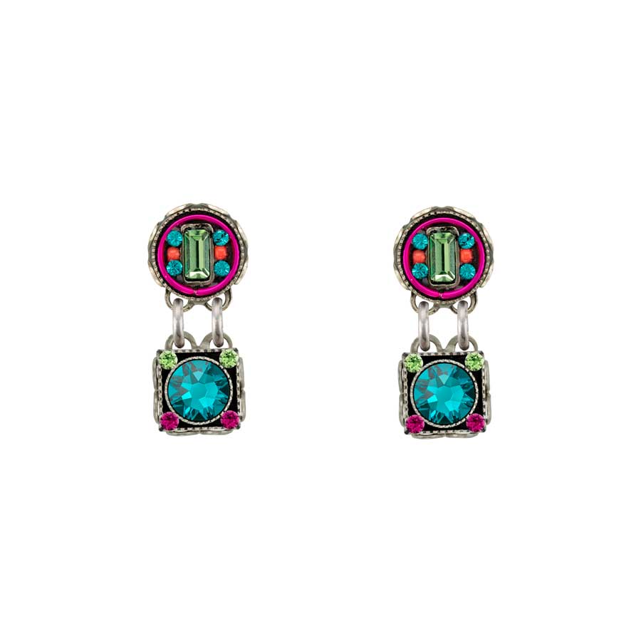 Firefly Jewelry Architectural Two Tier Post Earrings Multicolor #2