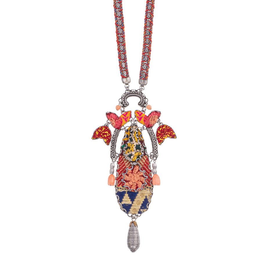 Ayala Bar Embroidered Dream Lily Necklace H3479