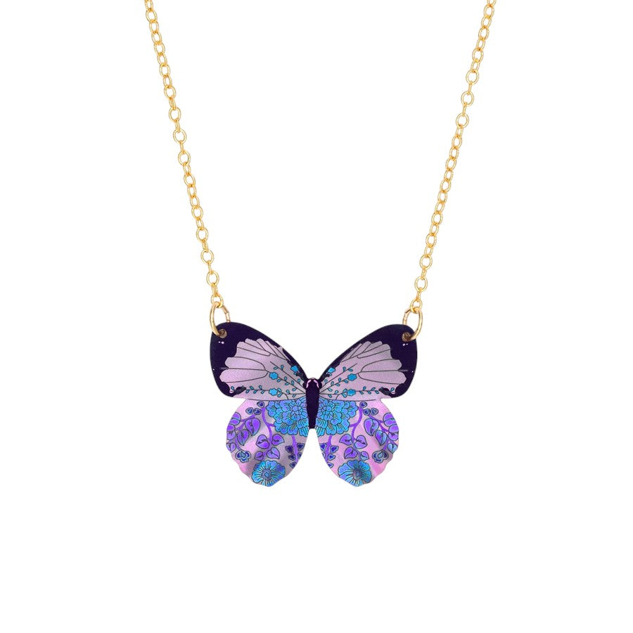 Holly Yashi Blooming Butterfly Necklace Radiant Purple
