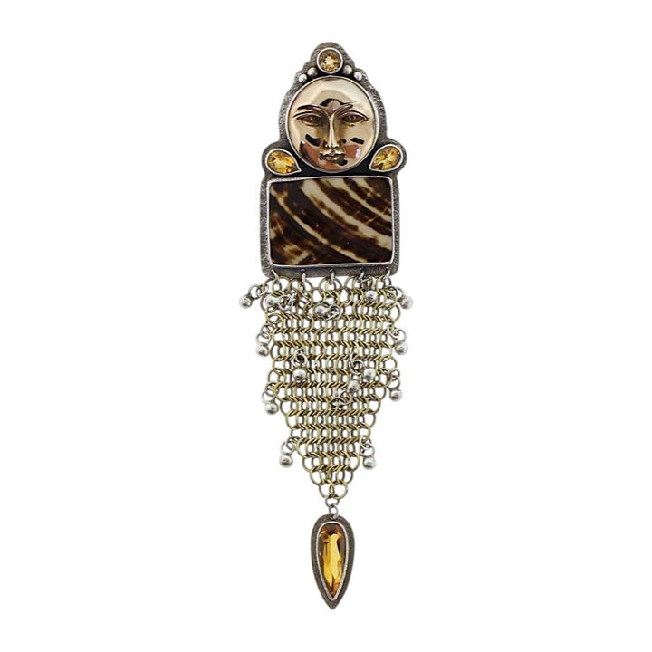 Tabra Bronze Moon Goddess Talisman Pendant