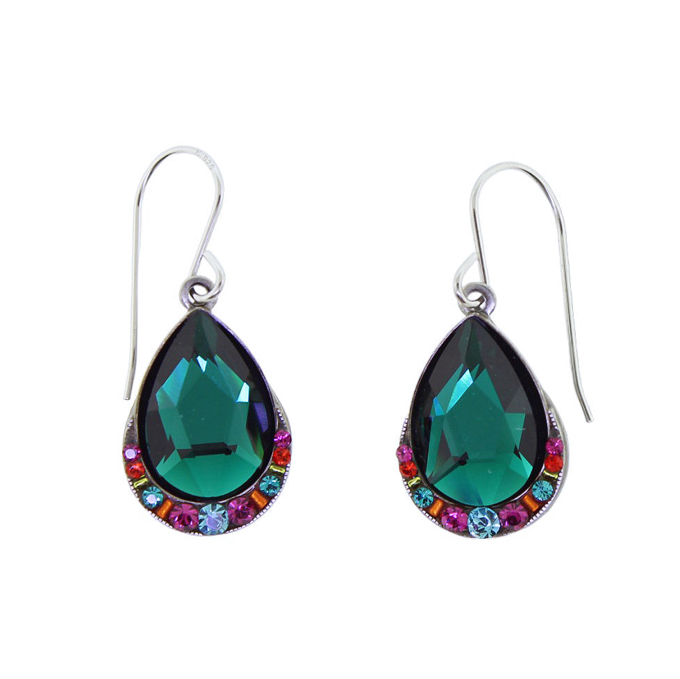 Firefly Jewelry Simple Drop Earrings Emerald