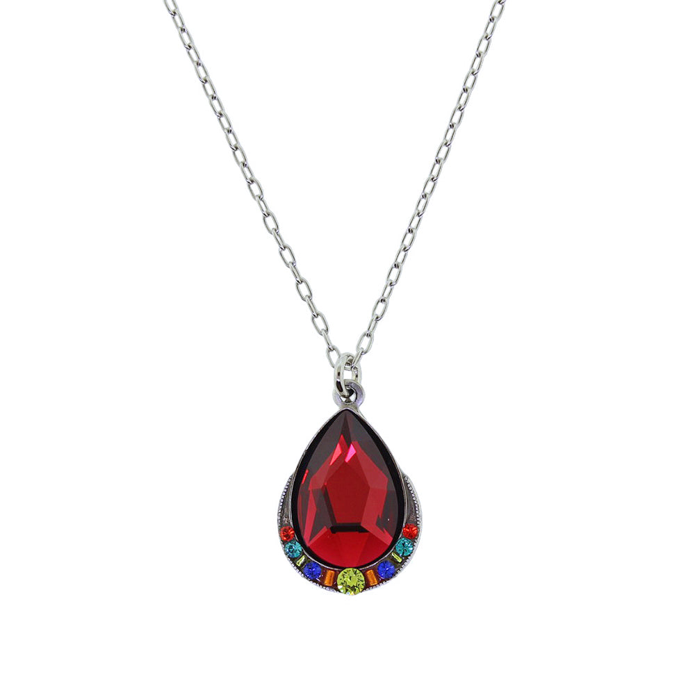 Firefly Jewelry Simple Drop Necklace Scarlet