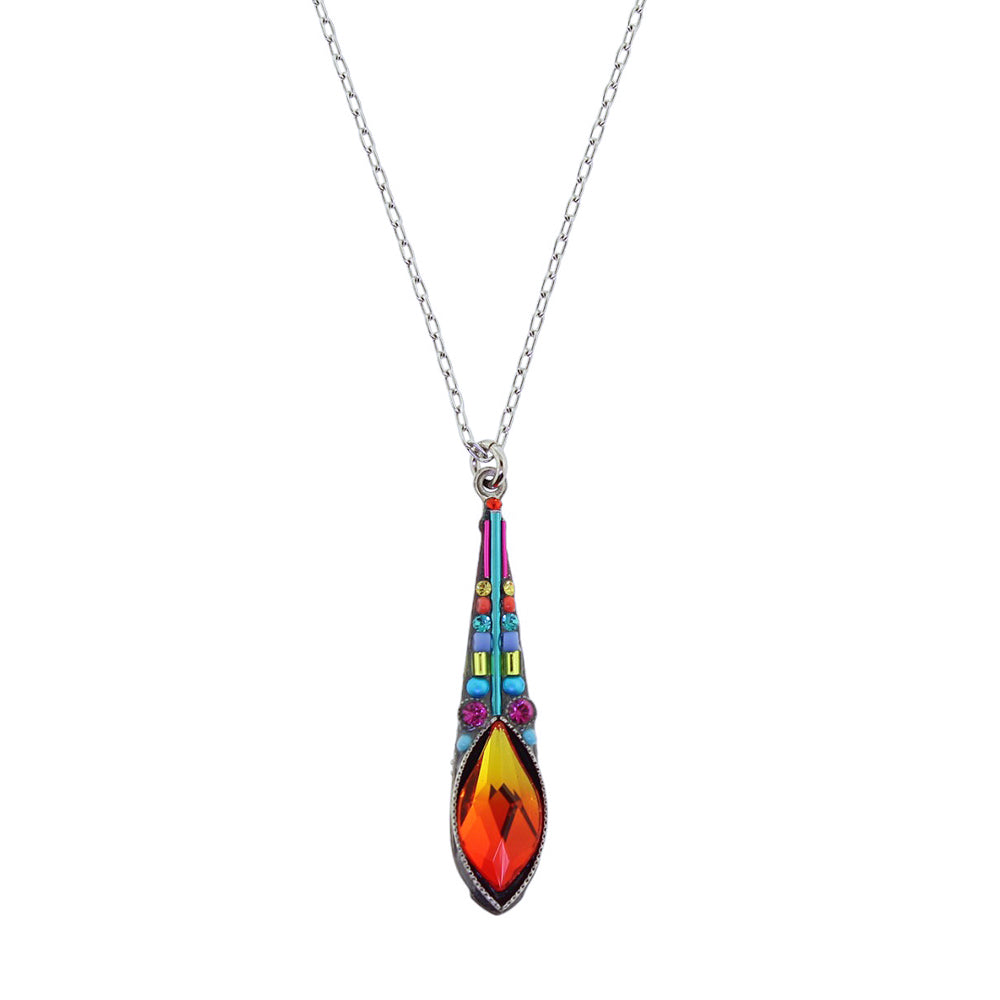 Firefly Jewelry Contessa Medium Drop Necklace Multi Color