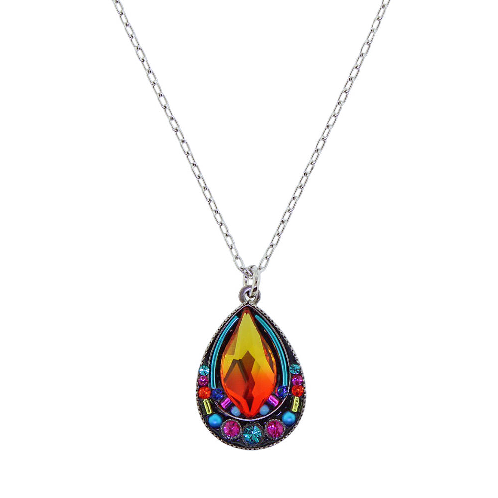 Firefly Jewelry Contessa Wide Drop Necklace Multi Color