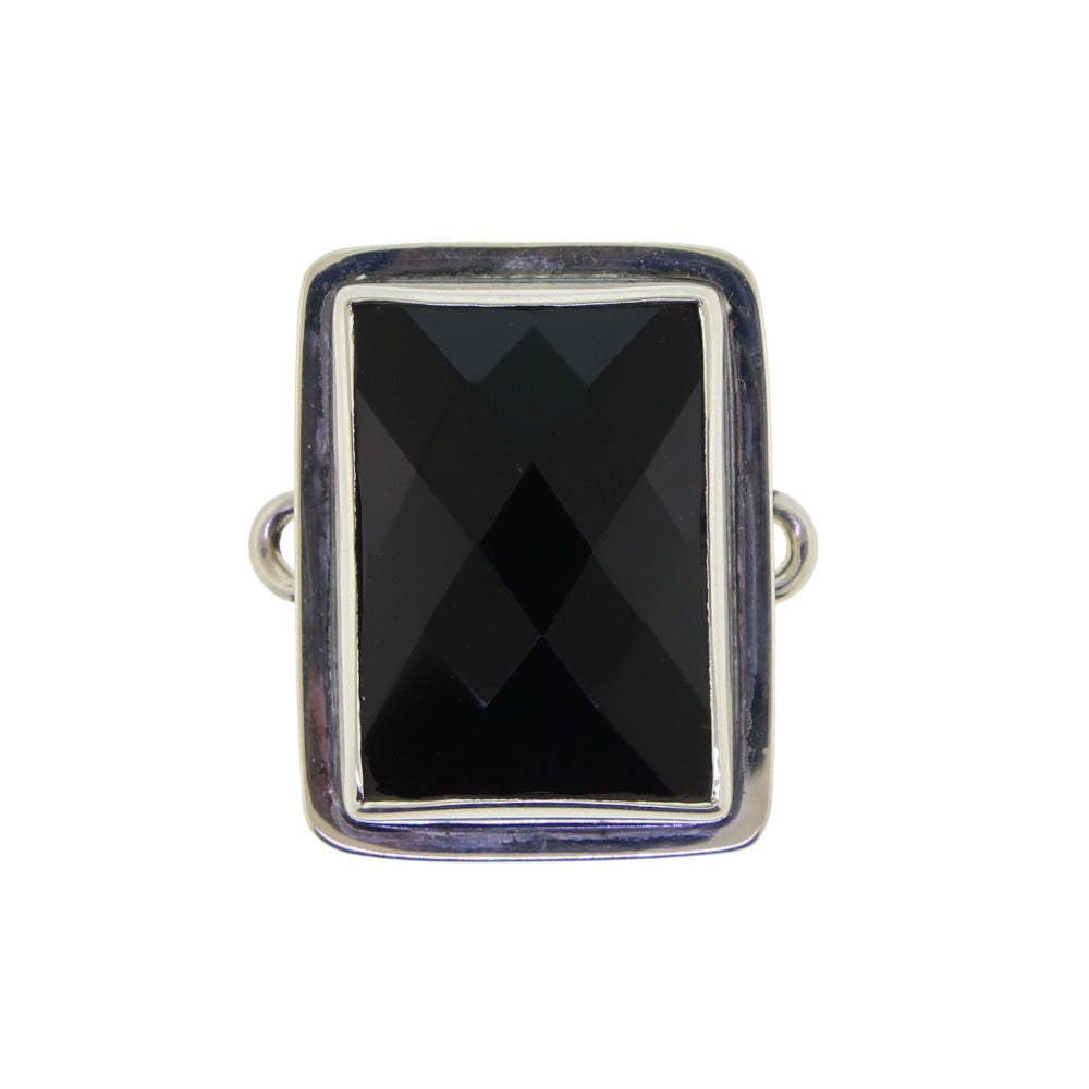 Tabra Faceted Black Onyx Rectangle Charm
