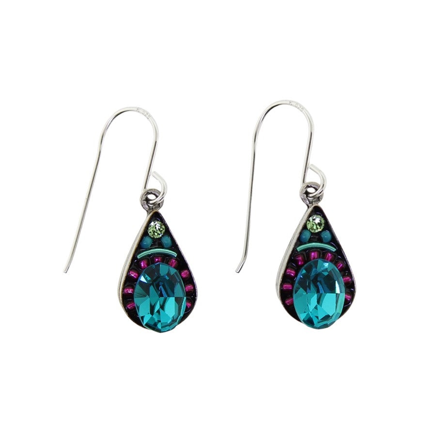 Firefly Jewelry Crystal Drop Earrings Blue Zircon
