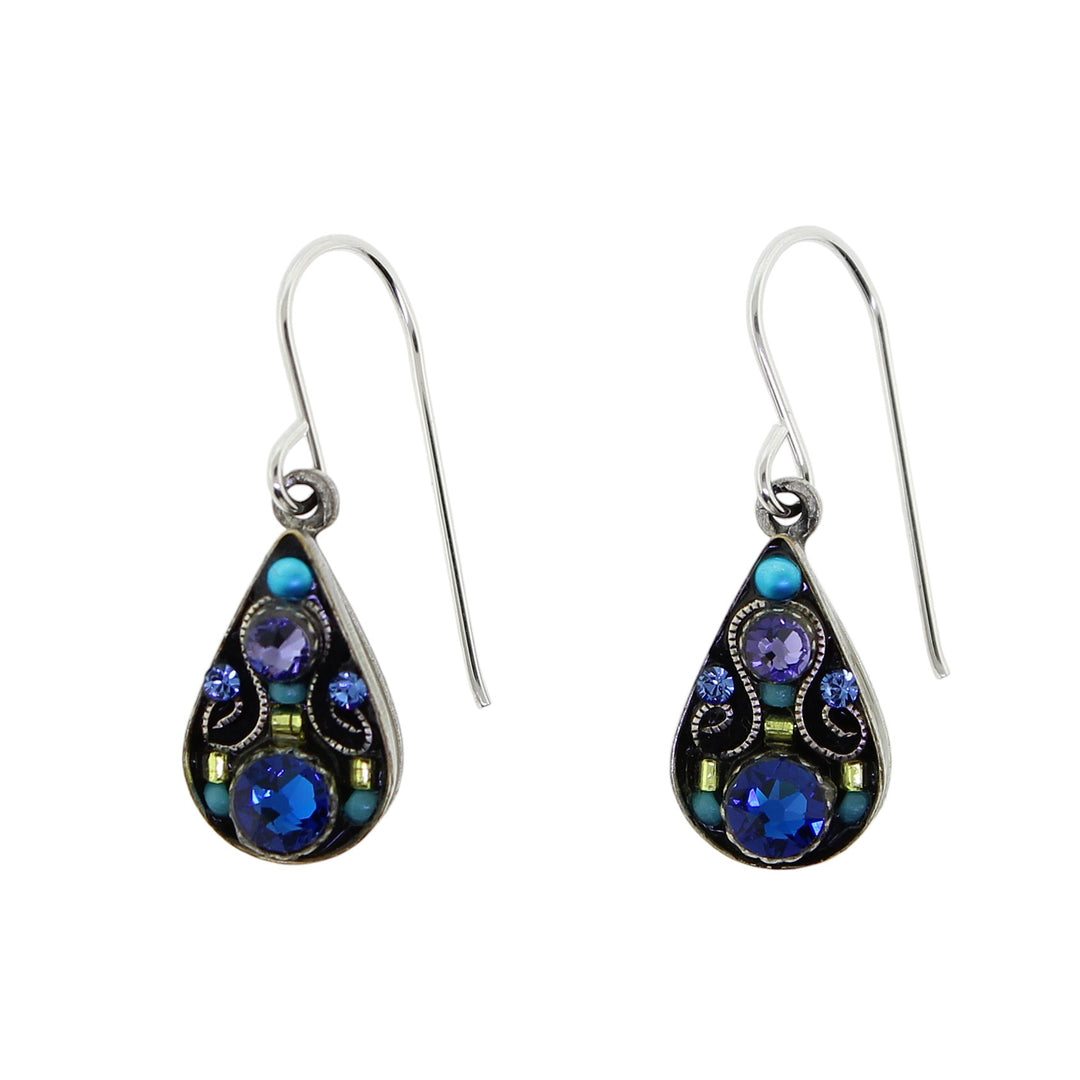 Firefly Jewelry Arabesque Small Drop Earrings Blue