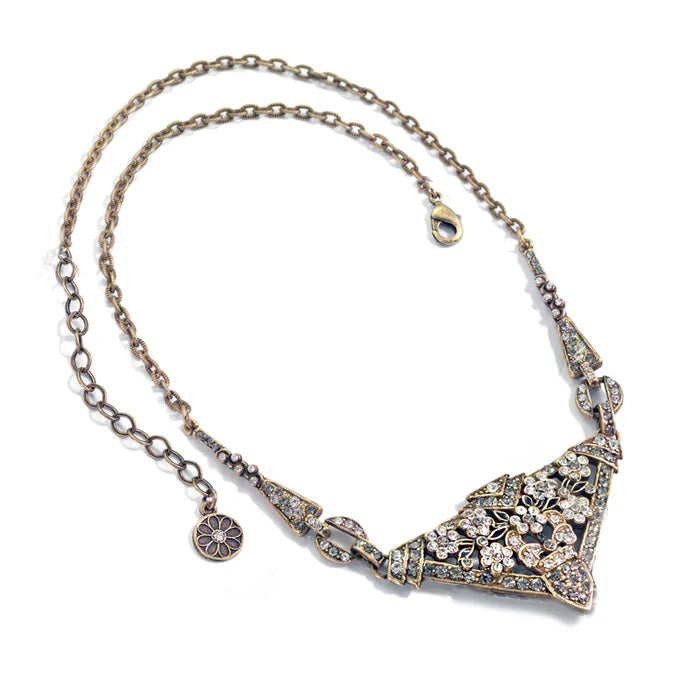 Sweet Romance Art Deco Fringe Triangle Gatsby Necklace