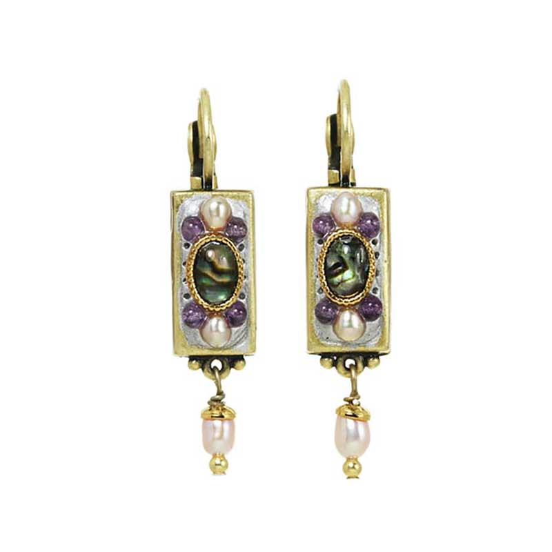 Michal Golan Amethyst Bar Earrings