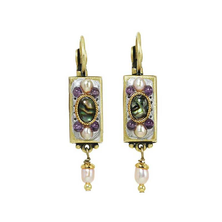 Michal Golan Amethyst Bar Earrings