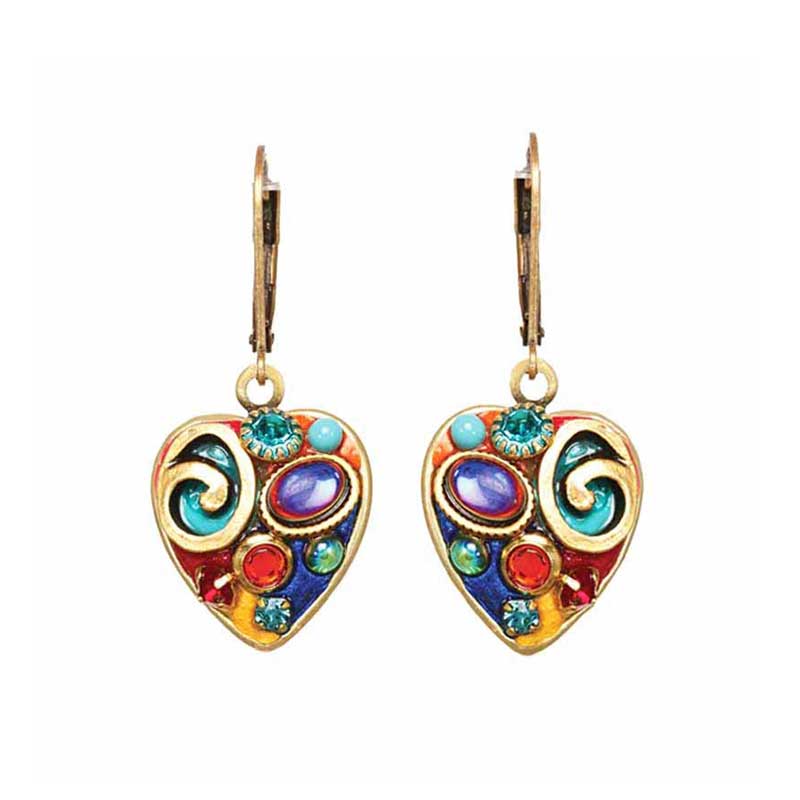 Michal Golan Confetti Heart Earrings